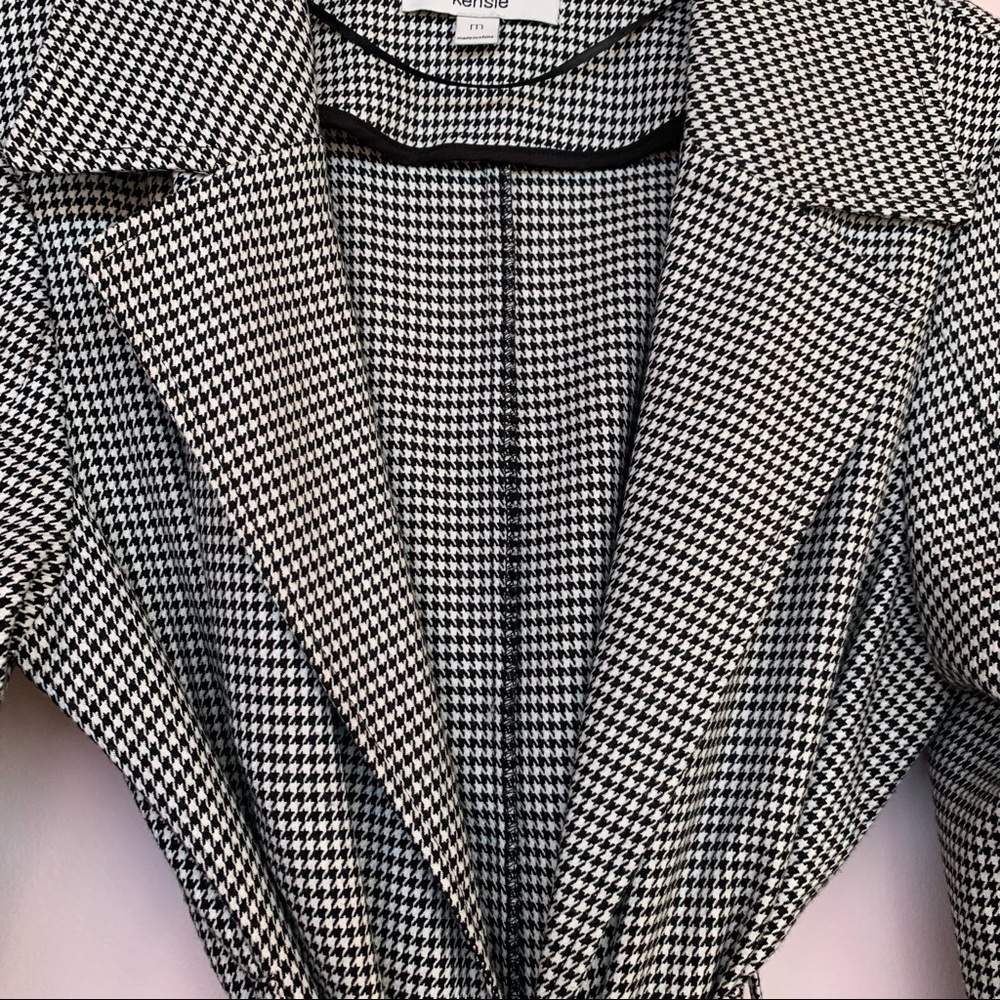 Kensie Houndstooth Trench Coat, Medium - Picture 3 of 9